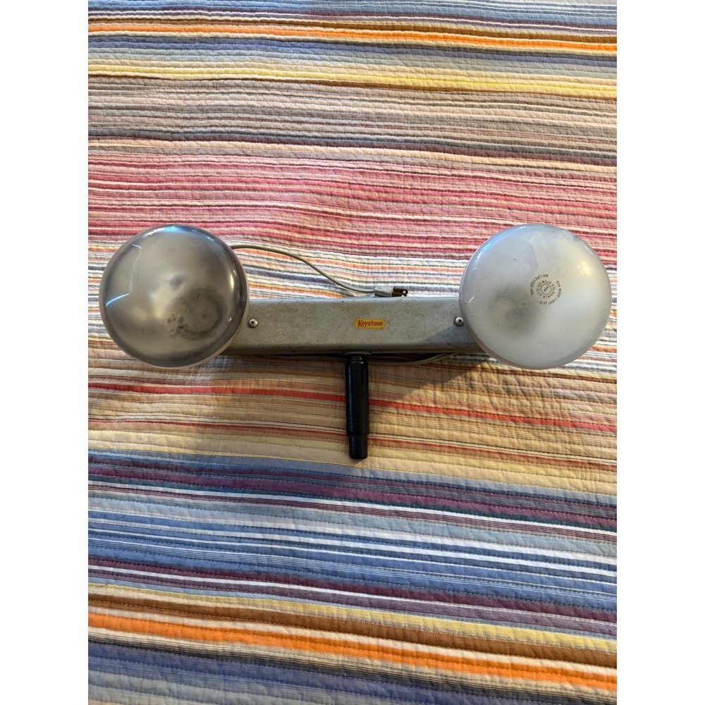 Vtg Keystone Model L2 Dual Movie Light Bar Camera Mount Photography Lamp WORKS